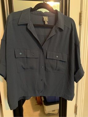 Worthington Navy Blue Top with Branded Tag